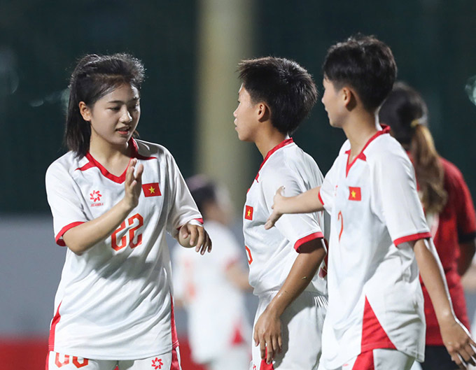 U20 nữ Việt Nam tiến gần tới việc dự VCK U20 nữ châu Á 2026 - Ảnh: Minh Tuấn 