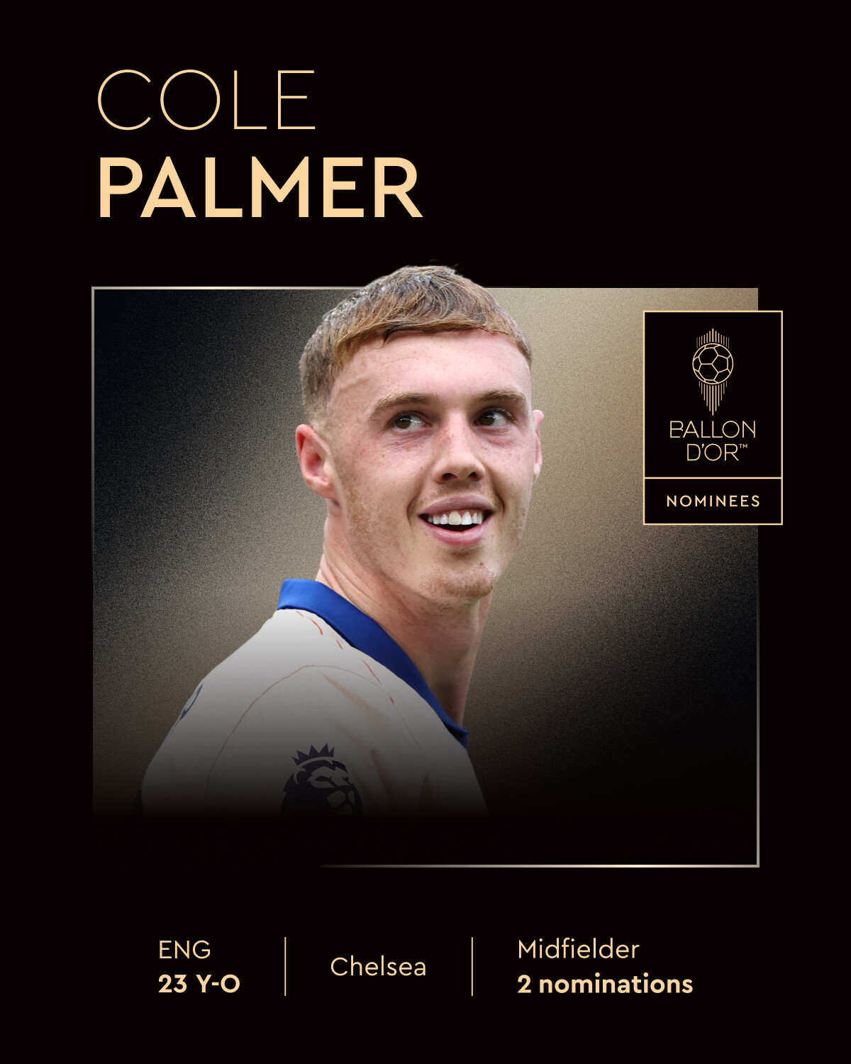 Cole Palmer vừa có tên trong danh sách đề cử Quả Bóng Vàng 2025