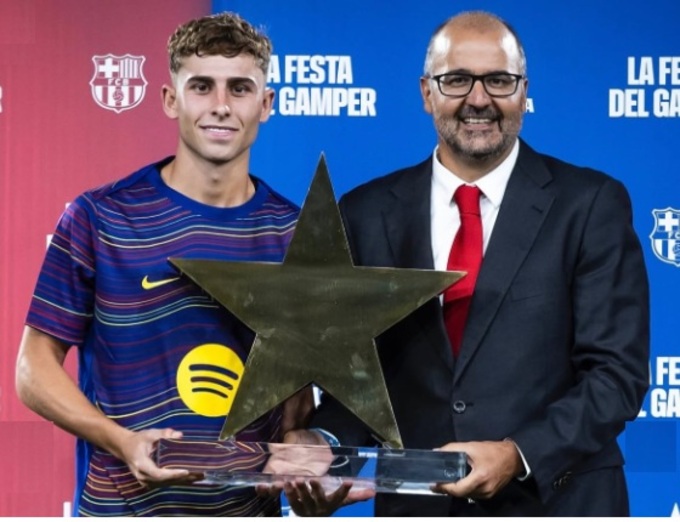 Fermin Lopez nhân danh hiệu Cầu thủ xuất sắc nhất trận tranh Joan Gamper Cup 2025
