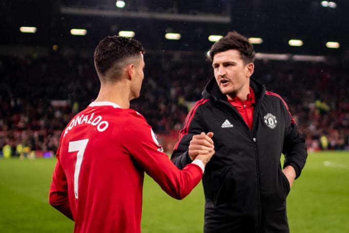 Ronaldo và Maguire khi còn sát cánh ở MU