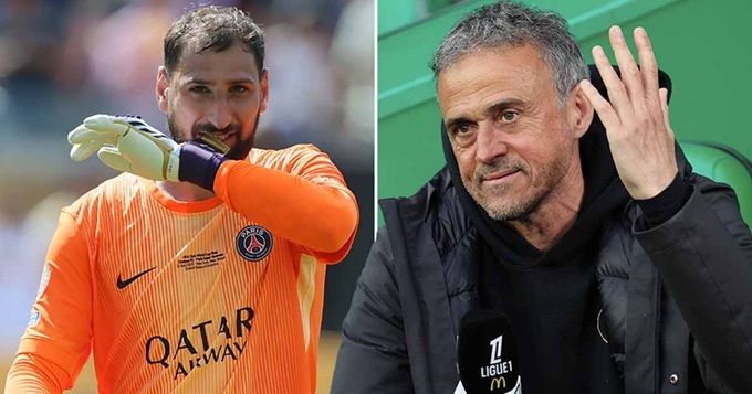 Luis Enrique đã thẳng tay loại Donnarumma khỏi đội hình PSG đá siêu cúp châu Âu