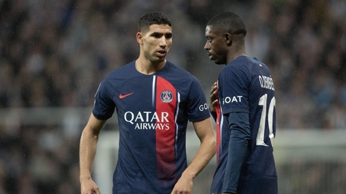 Cả Hakimi lẫn Dembele đều là ứng viên đoạt Quả bóng vàng