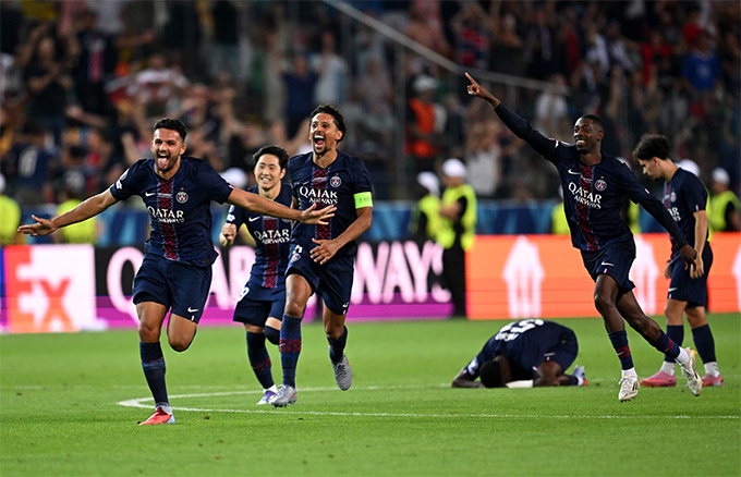 Niềm vui của các cầu thủ PSG