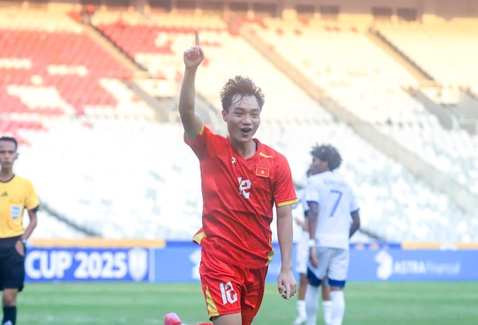 Xuân Bắc trong màu áo ĐT U23 Việt Nam. Ảnh: Anh Khoa 