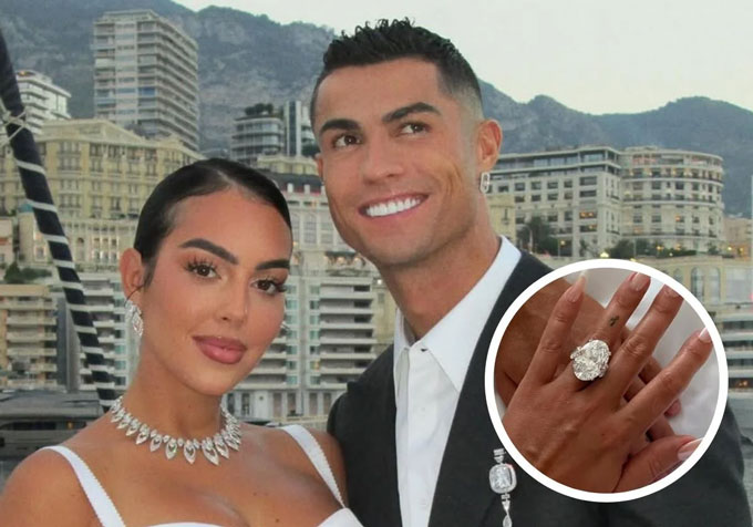 Georgina được Ronaldo cầu hôn bằng nhẫn kim cương khủng