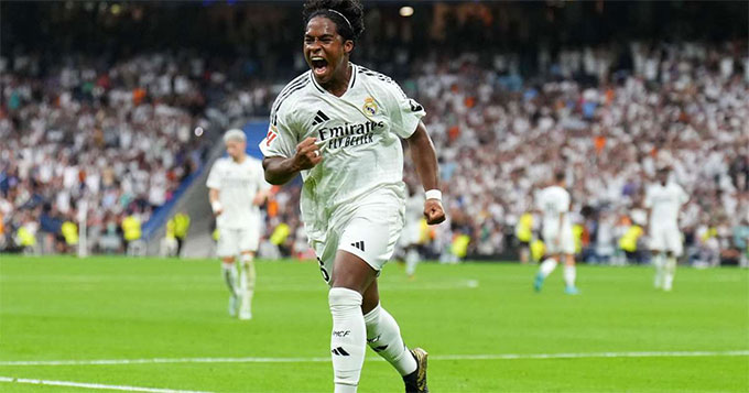 Endrick là tân binh gần nhất ghi bàn trong trận ra mắt tại sân Bernabeu