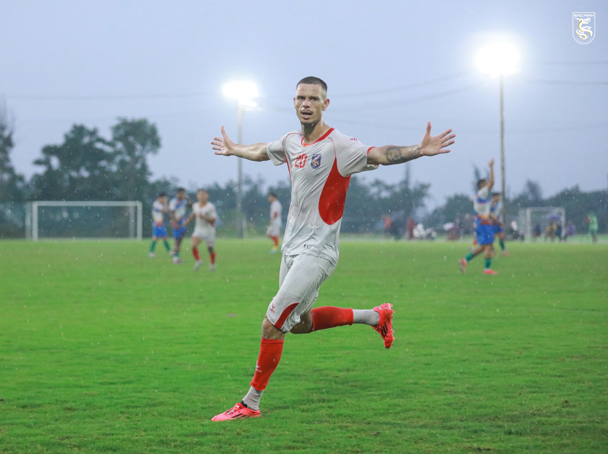 Ngoại binh duy nhất của Bắc Ninh FC tỏa sáng với một cú đúp (Ảnh: Bắc Ninh FC)