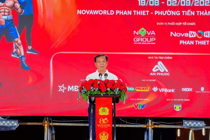 Chủ tịch tỉnh Lâm Đồng - Hồ Văn Mười phát biểu tại lễ khai mạc 