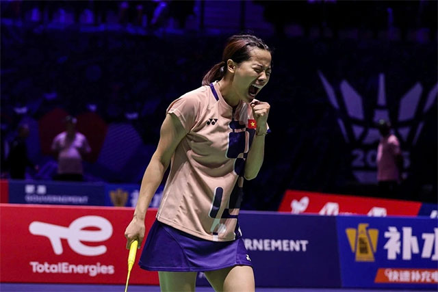 Thùy Linh là tay vợt duy nhất của Việt Nam vẫn đang tranh tài tại giải vô địch cầu lông thế giới 2025