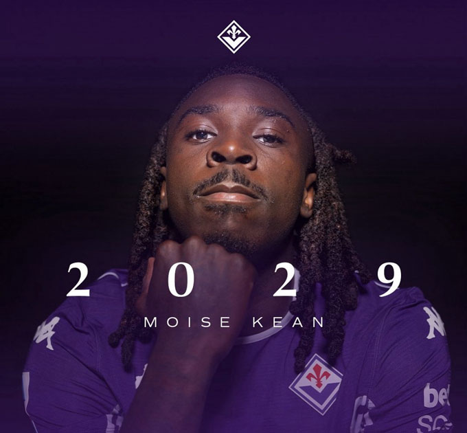 Kean gia hạn với Fiorentina