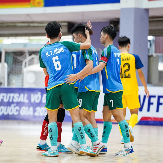 Niềm vui chiến thắng của các cầu thủ Thái Sơn Nam TP.HCM. Ảnh: CTV
