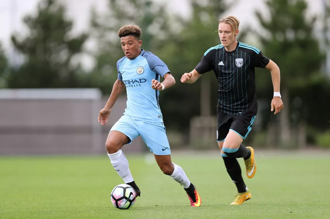Sancho thời còn ở học viện trẻ của Man City