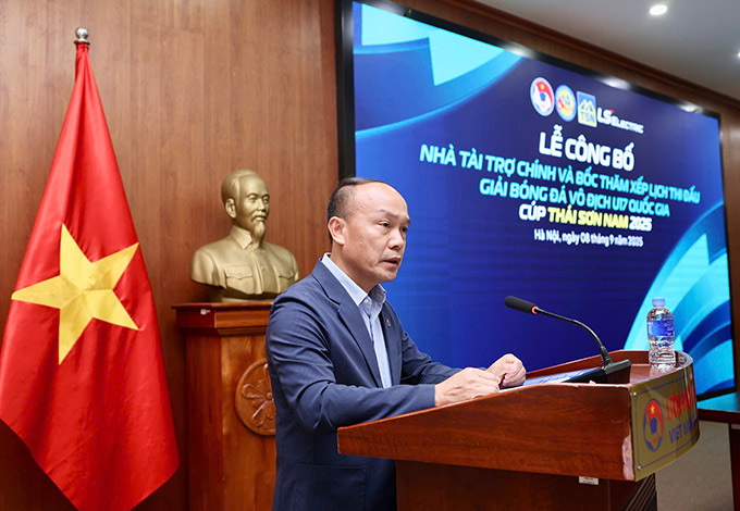 Tổng thư ký LĐBĐ Việt Nam - Nguyễn Văn Phú nhấn mạnh giải U17 Quốc gia giữ vai trò đặc biệt quan trọng trong hệ thống đào tạo bóng đá trẻ Việt Nam - Ảnh: VFF 