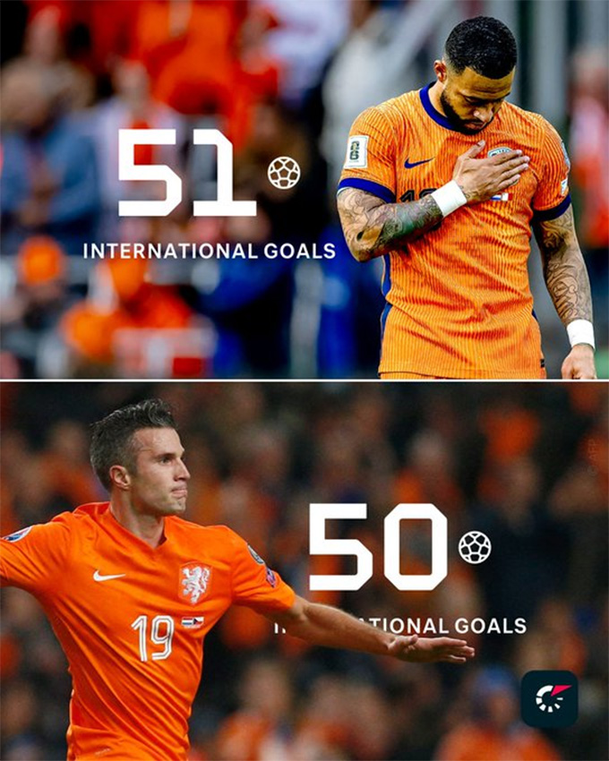 Pha lập công đầu tiên vào lưới Lithuania đã giúp Depay vượt qua Van Persie