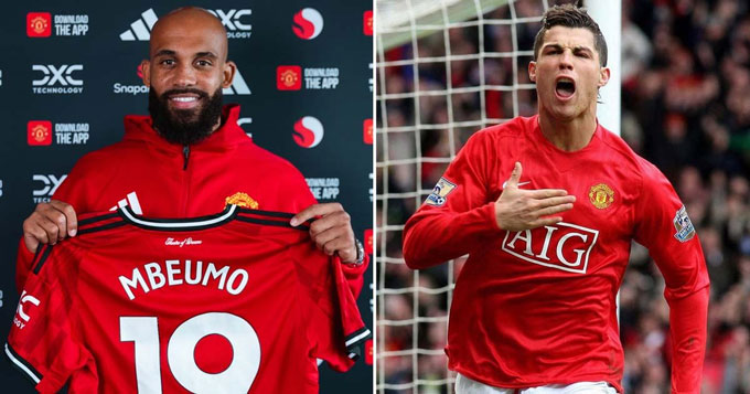 Mbeumo từng mặc áo đấu MU in tên Ronaldo hồi nhỏ và giờ anh đang được kỳ vọng sẽ toả sáng như CR7