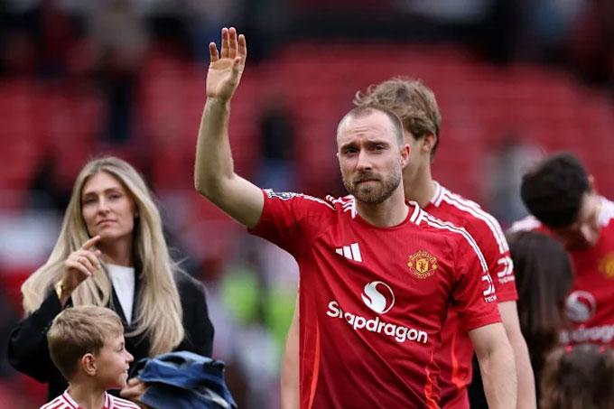 Eriksen chia tay MU sau khi hết hợp đồng ở hè 2025
