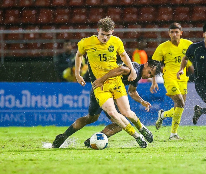 Tiền đạo Tierney - một trong những cầu thủ nhập tịch hiếm hoi của U23 Malaysia 