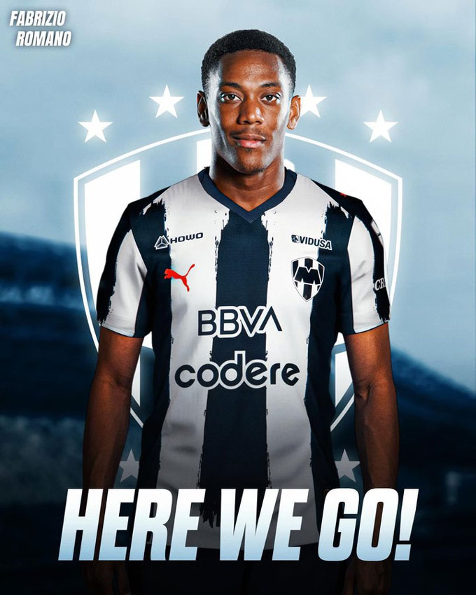 Martial đạt thoả thuận gia nhập Monterrey