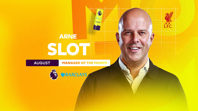 Slot là HLV xuất sắc nhất tháng 8