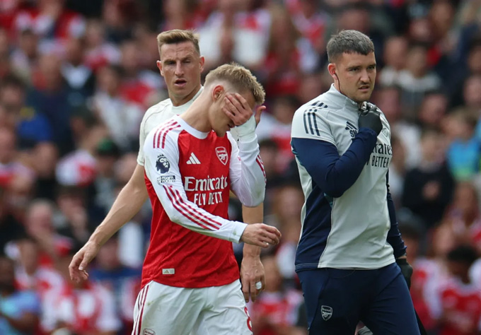 Odegaard đã không kìm nén nổi cảm xúc
