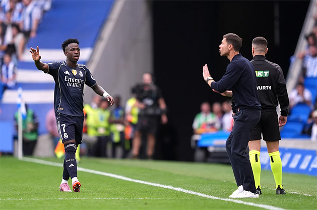 Vinicius chưa đá trận nào trọn vẹn cho Real mùa này