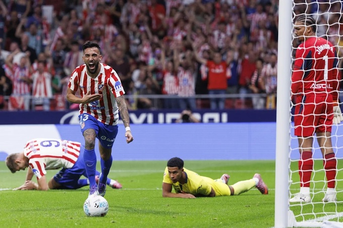 Tân binh người Argentina chính là người ấn định chiến thắng 2-0 của Atletico trước Villarreal.
