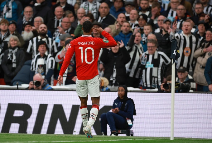Rashford đã ghi 5 bàn vào lưới Newcastle thời còn khoác áo MU.