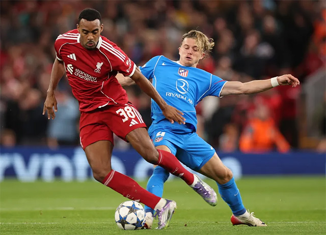 Gallagher là cầu thủ hiếm hoi người Anh đá chính ở trận Liverpool tiếp đón Atletico
