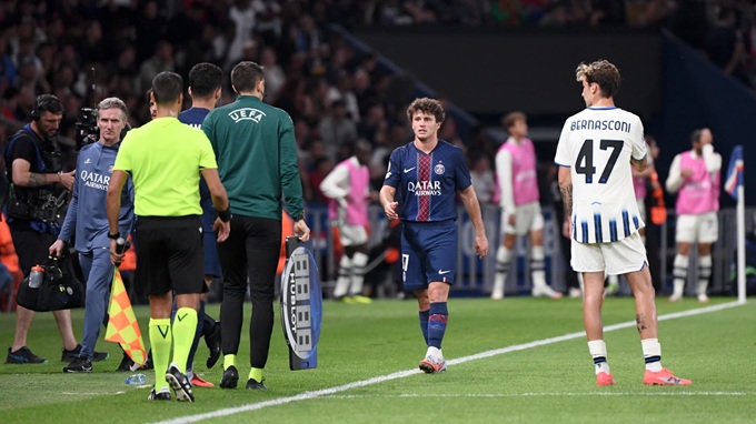 Joao Neves dính chấn thương ở trận gặp Atalanta tại Champions League