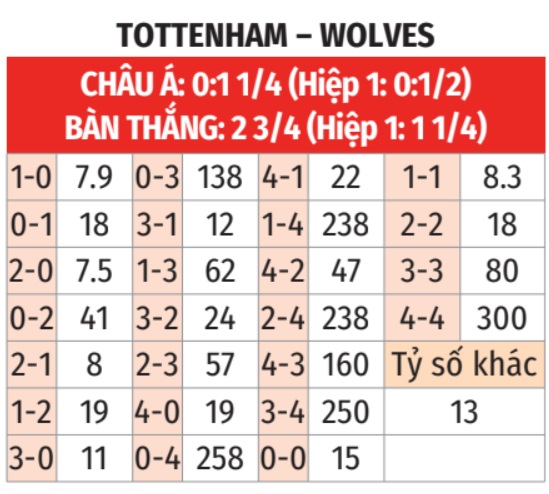 Tottenham vs Wolves