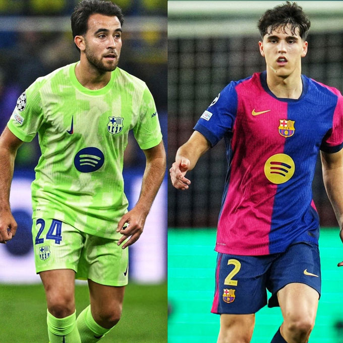 Eric Garcia (trái) và Cubarsi có khả năng sẽ đá chính trước PSG