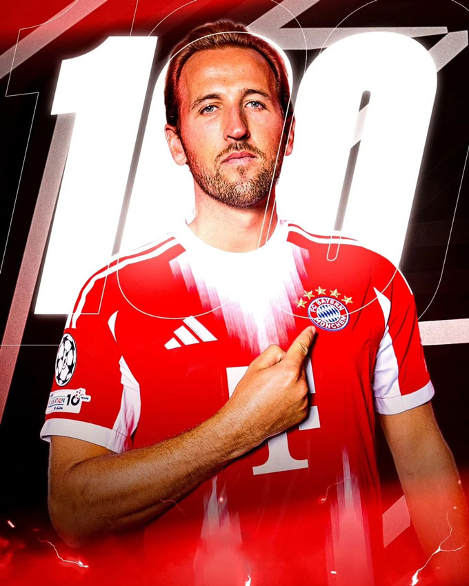Kane đạt cột mốc 100 bàn cho Bayern với thời gian kỷ lục