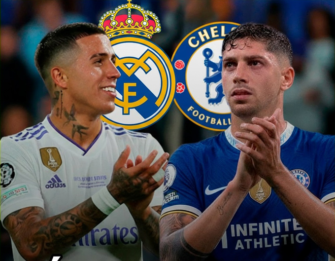 Enzo Fernandez (trái) và Valverde có thể đổi chỗ cho nhau