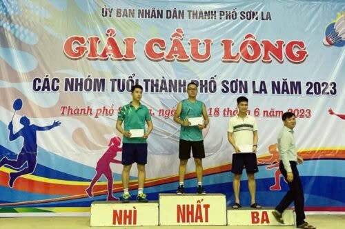 Tuấn Sport đạt giải nhất cầu lông đơn các nhóm tuổi thành phố Sơn La 2023