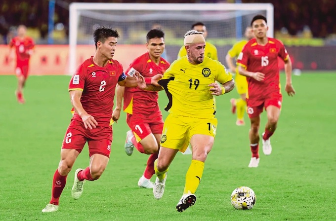 Malaysia từng thắng Việt Nam 4-0 hồi tháng 6. Ảnh: Anh Khoa 