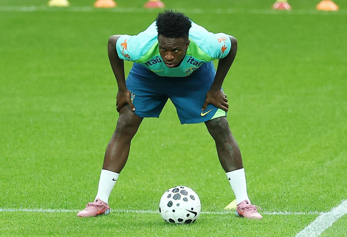 Vinicius đang hội quân cùng tuyển Brazil tại châu Á