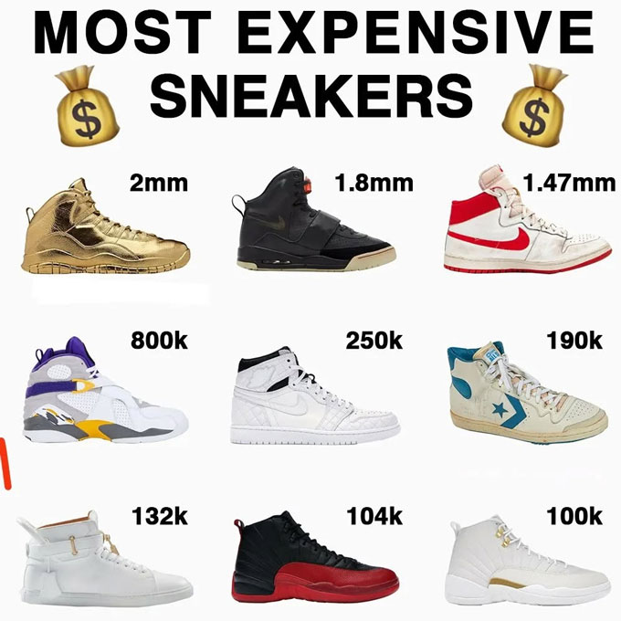 Top những đôi sneaker đắt giá nhất thế giới