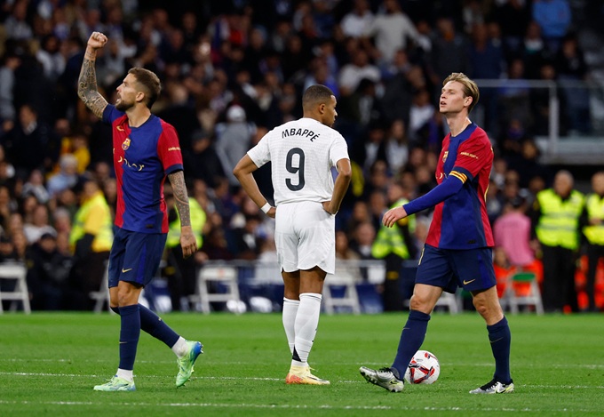 Mbappe và các đồng đội đã thua cả 4 trận Siêu kinh điển mùa trước