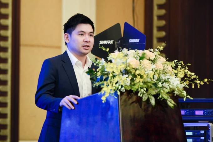  Tân Phó Chủ tịch VDEN Đỗ Vinh Quang phát biểu tại sự kiện.