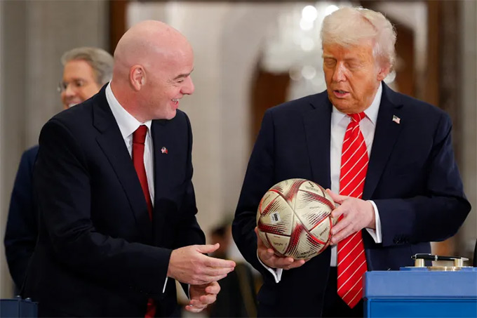 Tổng thống Trump và Chủ tịch FIFA, Infantino