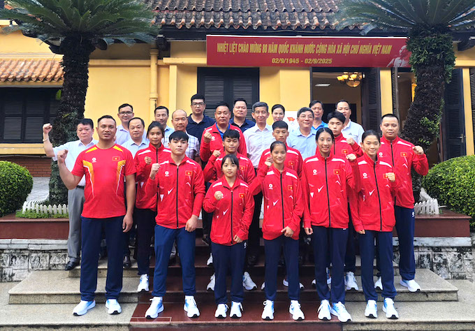 Đoàn thể thao Việt Nam trước giờ lên đường tham dự đại hội