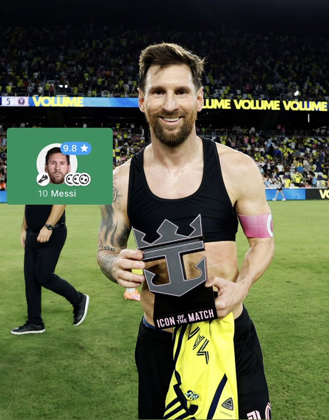 Messi có hat-trick bàn thắng cùng 1 kiến tạo đồng thời giành giải cầu thủ hay nhất trận