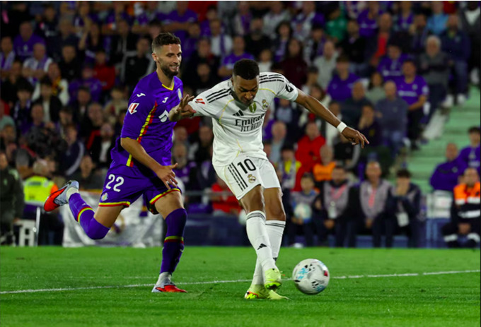 Mbappe ghi bàn duy nhất trước Getafe, giúp Real đòi lại ngôi đầu BXH La Liga.