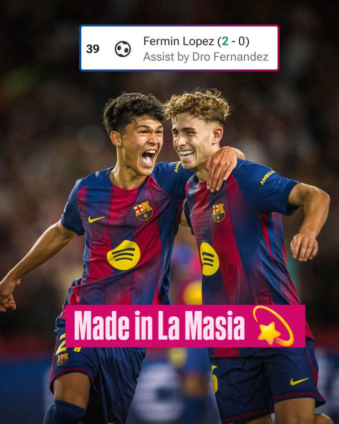 Dro (trái) có kiến tạo ngay trận ra mắt Champions League cùng Barca