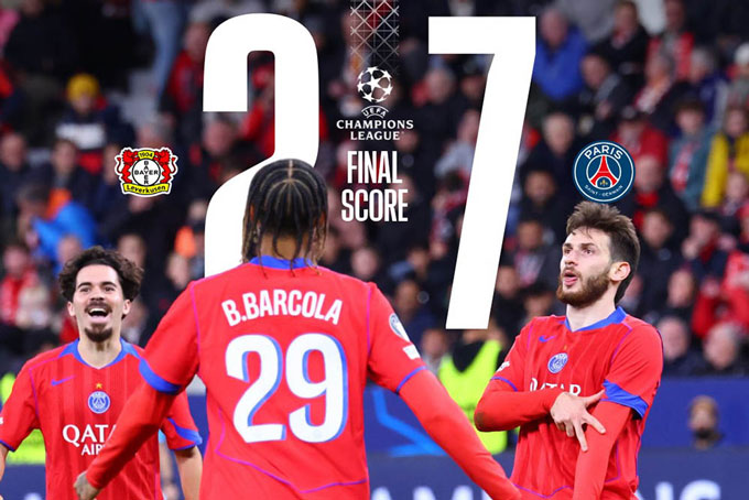 PSG huỷ diệt Leverkusen