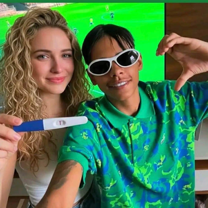 Con trai Neymar và bạn gái hơn 13 tuổi