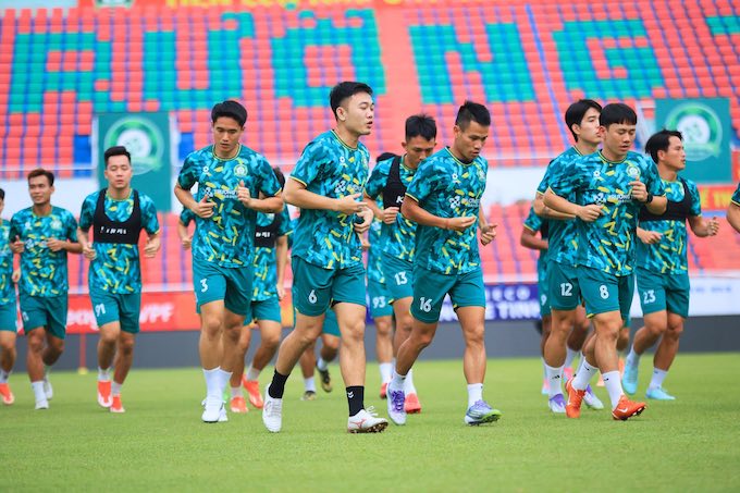 Đồng Nai đang chuẩn bị cho chuyến làm khách trên sân nhà của Thanh niên TP.HCM. Ảnh: CTV