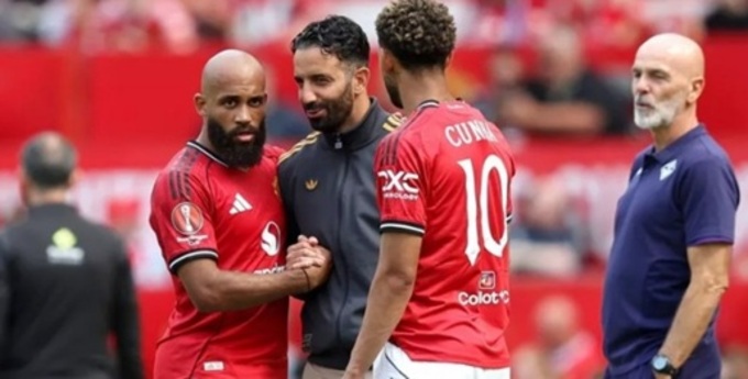 HLV Amorim hết sức tâm đắc với cách chơi bóng của Mbeumo