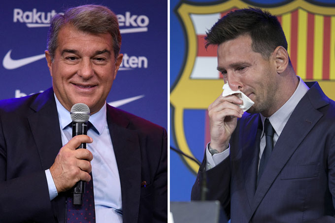 Năm 2021, Messi đã phải rời Barca trong nước mắt vì Laporta thất hứa