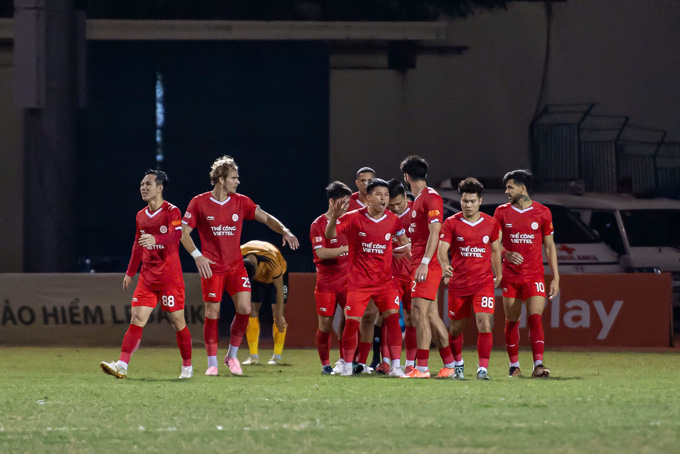 Thể Công có chiến thắng quan trọng trên sân của Thanh Hoá. Ảnh: Đức Cường